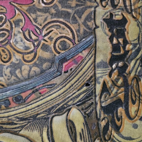 Christian Cross Graphic T-Shirt Gray Distressed Gothic – Men’s M - Picture 6 of 7